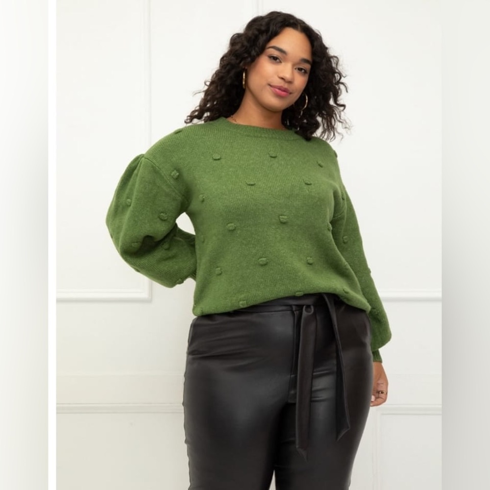 Women’s Balloon Sleeve Bobble Sweater